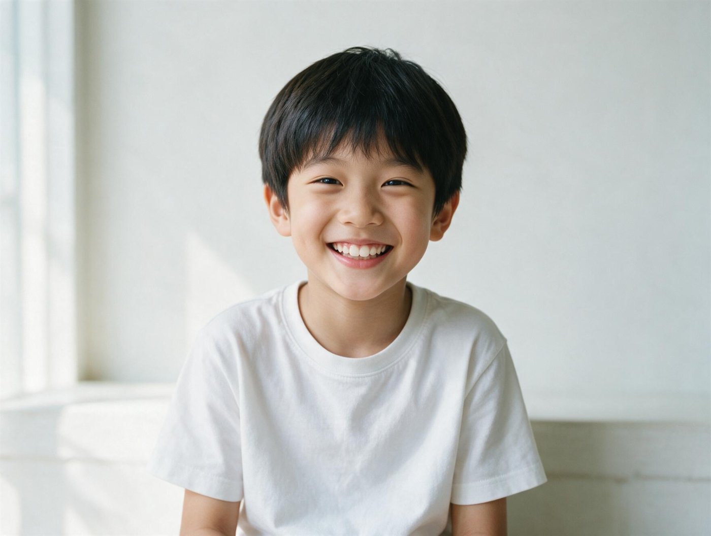 어린이 확장장치 치료를 받는 밝은 표정의 어린이